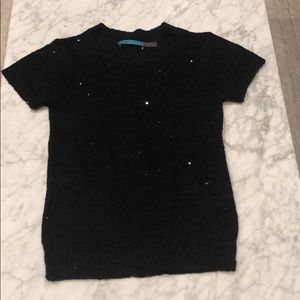 Alice & Olivia Sequin Knit Top